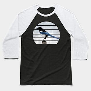 Magpie Winter Snow Bird Watching Birding Ornithologist Gift Baseball T-Shirt